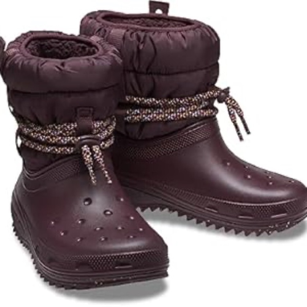CROCS Women's Winter Boots - Dark Purple